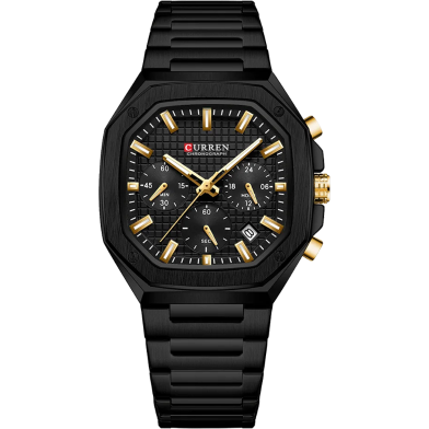 CURREN 8459 Original Brand Men's Watch Stainless Steel Square Chronograph Luminous image