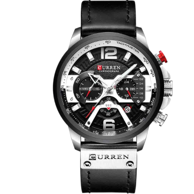 CURREN Watches Men Luxury Sport original leather choronograph active image