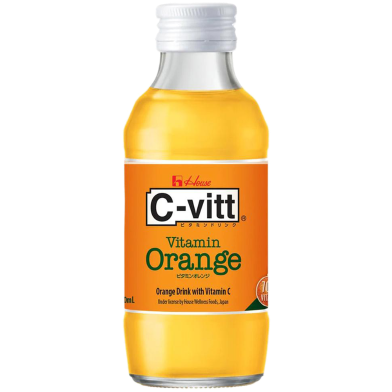 C-Vitt Vitamin Orange Juice Les Sugar Glass Bottle 140ml image