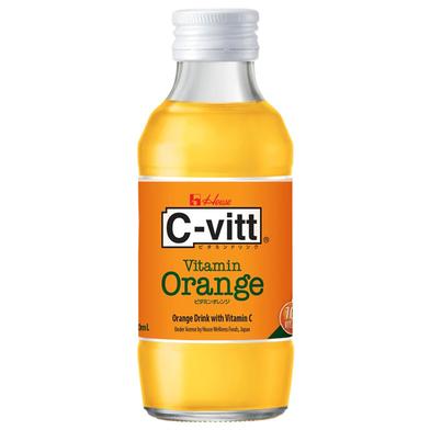 C-Vitt Vitamin Orange Juice Les Sugar Glass Bottle 140ml (Thailand) image