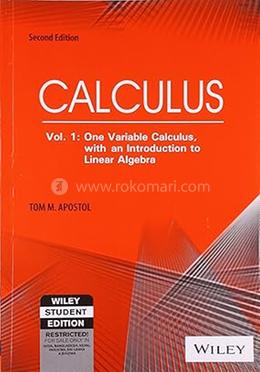 Calculus Vol 1: One-Variable Calculus with An Introduction to Linear Algebra image