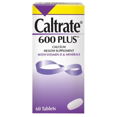 Caltrate 600 Plus Calcium Health Supplements With Vitamin D And Minerals - 60 Tablets image