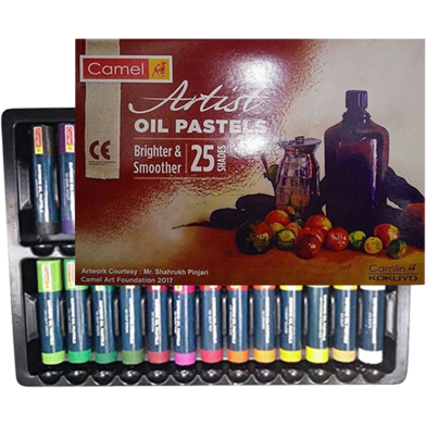 Camel Artist Oil Pastels 25 shades Box for professional artists. image