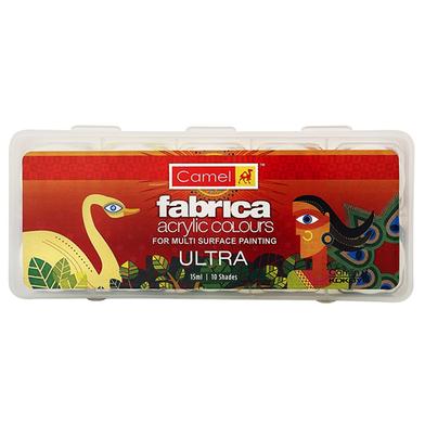 Camel Fabrica Acrylic And Fabric Ultra Color for multi surface painting 10 Shades-15ml image