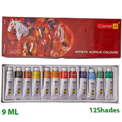 Camel / Camlin Artists Acrylic Color 9ML Tube 12 Shades image