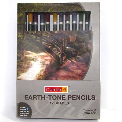Camlin Earth Tone Water Soluble Pencils (Multicolor) image