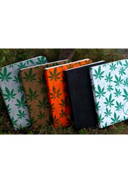 Cannabis Series Black, Green, Brown, Orange and White Leaf Notebook 5-Pack image