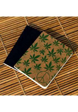 Cannabis Series Black Leaf and Brown Leaf Notebook 2-Pack image