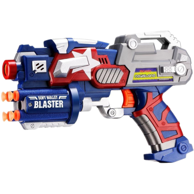 Captain America Soft Bullet Launcher Blaster Gun for Boys image