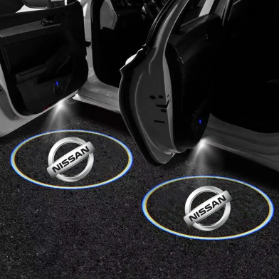 Car Door Shadow Wireless Nissan Logo Projection Light 1 Pair (2 Piece) image