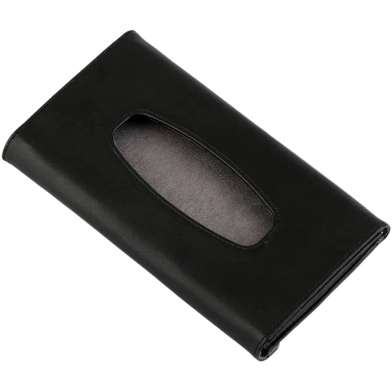 Car Sun Visor PU Leather Tissue Box Auto Clip Holder Paper Napkin image