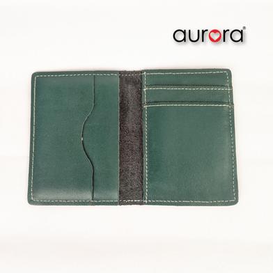 Aurora Card holder green leather image