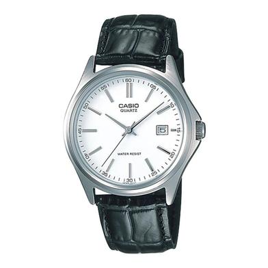 Casio Black Leather Watch For Men image