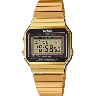 Casio Classic Vintage Digital Silver Mesh Chain Watch image