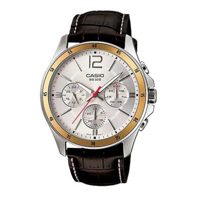 Casio Enticer Chronograph Watch For Men White Dial Edition image