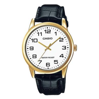 Casio Men's Standard Analog Leather Strap Watch image