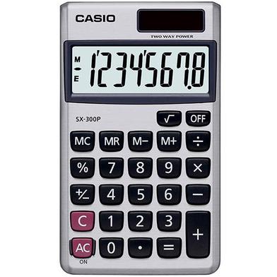 Casio SX-300P-W Solar and Battery Powered Calculator - Silver image