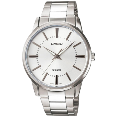 Casio White Dial Analog Men's Watch image