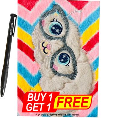 Cat Design Soft Premium Notebook (Free M and G Ball Pen) image