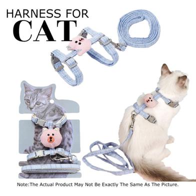 Cat Harness, Adjustable Design Nylon Strap Collar With Leash image