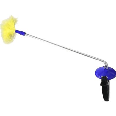 Cat Self Collar Neck Toy Spring Foot with Tap to Tease Cat Stick Spring Cat Stick image