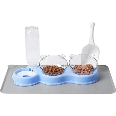 Cat Shaped Cat 2 IN 1 Food Bowl With Water Dispenser image