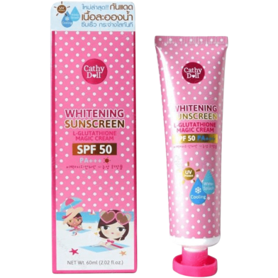 Cathy Doll SPF 50 Whitening Sunscreen L-glutathione Magic Cream - 60ml image