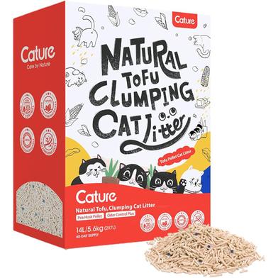 Cature Tofu Pellets Natural Tofu Clumping Cat Litter 14L (5.6kg) image