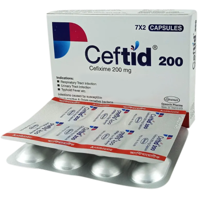 Ceftid 200 mg Capsule 7's Strip image
