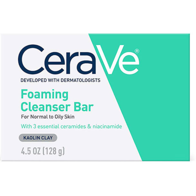 CeraVe Foaming Cleanser Bar Normal To Oily Skin 128 gm image