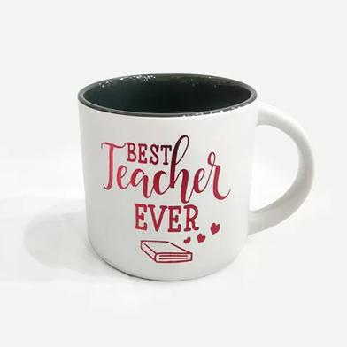 Ceramic Coffee Mug Best Teacher Ash Color image