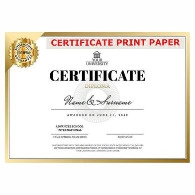 Certificate Print Paper 160GM MATTE- 20 Pcs image