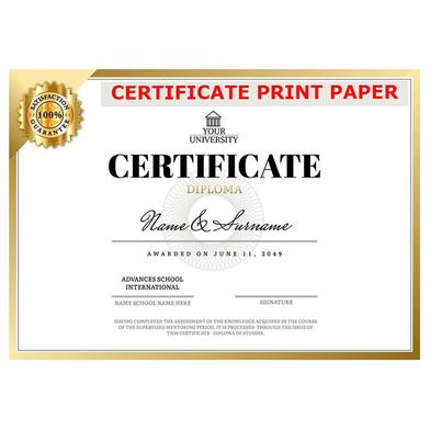 Certificate Print Paper Matt- 10 pcs image
