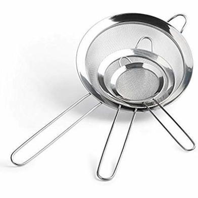 Chakni/Tea Strainer/Fine Mesh Stainless Steel Strainers -3 Pcs set Small, medium, big image