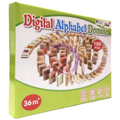 Children Toys New Style Wooden Alphabet And Digital Domino Games image