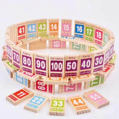 Children Toys New Style Wooden Alphabet And Digital Domino Games image