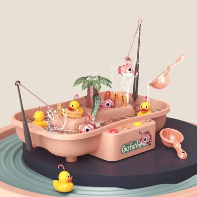 Children's Magnetic Fishing Toy Music Electric Circulation Fishing Duck  Fishing Platform Water Play Game Toys for Kids : Non-Brand 