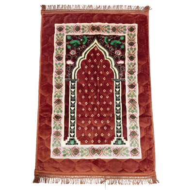 China Soft Muslim Prayer Jaynamaz-জায়নামাজ (Meron color) any design image