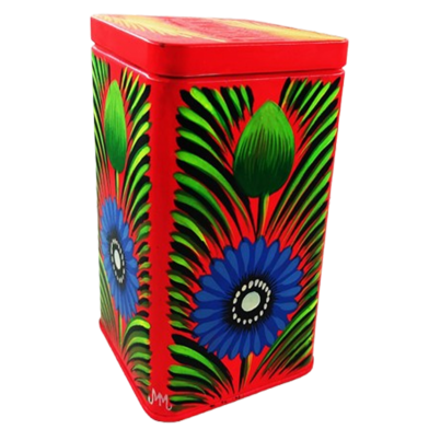 Chintar Khorak Tinbox Red Colour ( Flower Printed) image