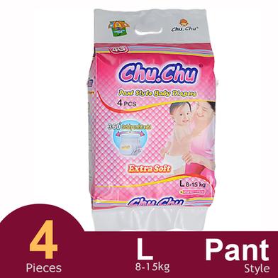 Chu Chu Pants System Baby Diapers (L Size) (8-15kg) (4Pcs) image