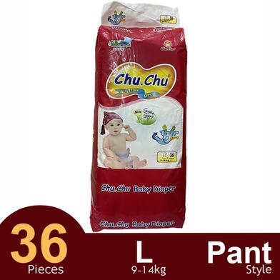 Chu Chu Pants System Baby Diapers (L Size) (36Pcs) image