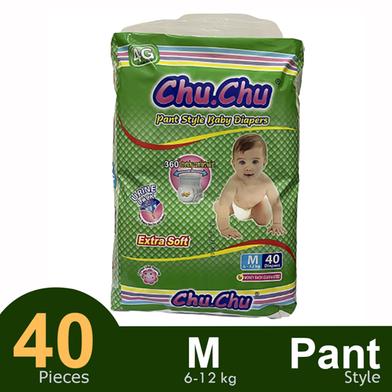 Chu Chu Pants System Baby Diapers (M Size) (6-12kg) (40Pcs) image