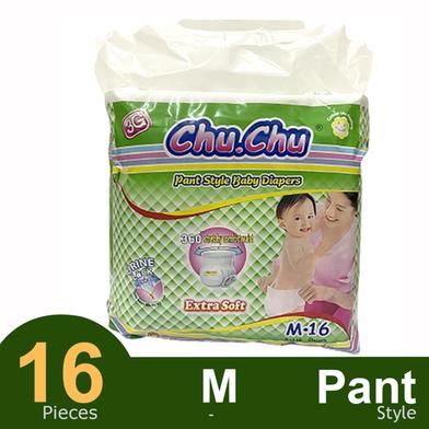 Chu Chu Pants System Baby Diapers (M Size) (16Pcs) image