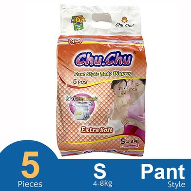 Chu Chu Pants System Baby Diapers (S Size) (4-8kg) (5Pcs) image