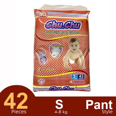 Chu Chu Pants System Baby Diapers (S Size) (4-8kg) (42Pcs) image