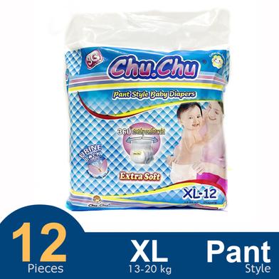 Chu Chu Pants System Baby Diapers (XL Size) (13-20kg) (12Pcs) image