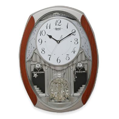 Citiplus – 2927 Classic Musical Pendulum Quartz Wall Clock with Decorative Diamonds– Maruti Grey image