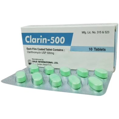 Clarin 500 mg Tablet-10's Strip image