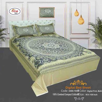 Classical Hometex Digital Panel Bed Sheet image