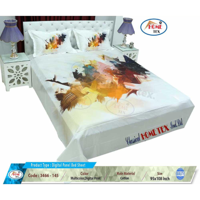 Classical Hometex Digital Panel Bed Sheet image